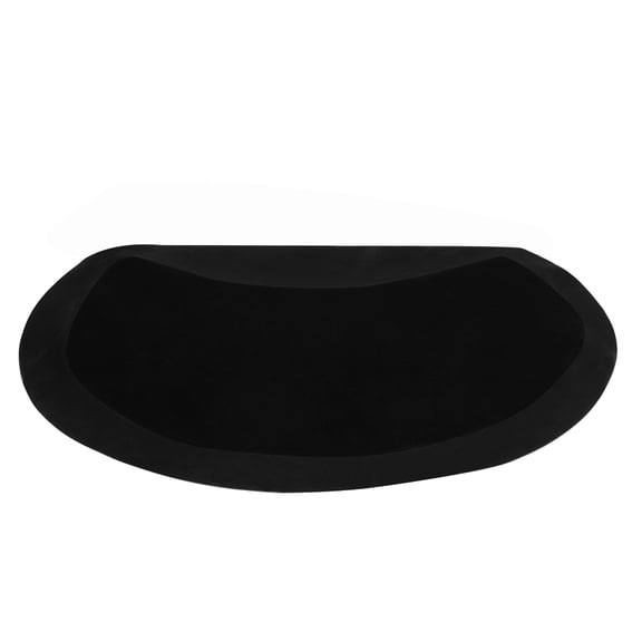 3x2x1/2" Beauty Salon Semicircle Anti-fatigue Salon Mat Black
