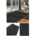 thumbnail image 1 of 3'x3' Soft and Durable Interlace Indoor - Outdoor Area Rugs Lightweight and Flexible for Easy Cleaning and Transport (Color: Black Ice), 1 of 7