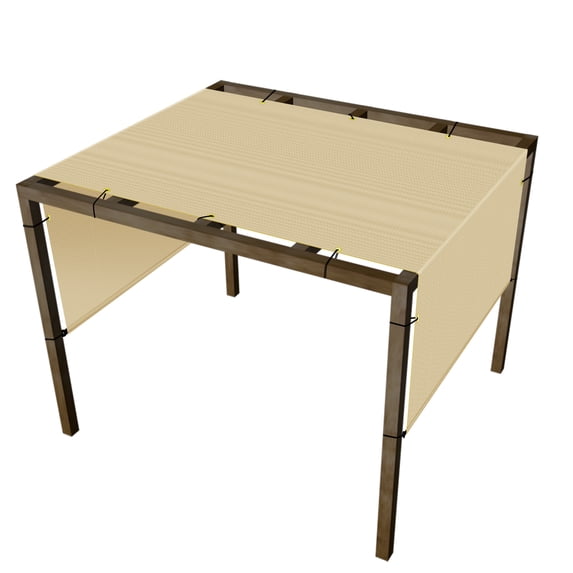 3'x38' Sand Outdoor Sun Shade Panel Universal Pergola Replacement Cover Canopy with Grommets Weight Rods Sun Block Cover