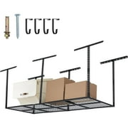 3'x4' / 3'x8' Garage Ceiling Storage Racks, Heavy-Duty Ceiling Storage Shelves, Adjustable Height, for Garage Organization