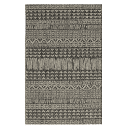 3'X4' Grey Machine Woven Uv Treated Geometric Blocks Indoor Outdoor Accent Rug 3'X4' Grey Machine Woven Uv Treated Geometric Blocks Indoor Outdoor Accent Rug