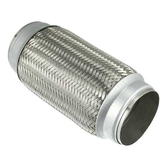 3"x5.51"x7.87" Vehicle Exhaust Flexible Pipe Tubing Universal Exhaust Joint Stainless Steel Silver Tone