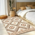 thumbnail image 1 of 3'x5' Area Rugs for Living Room, Machine Washable Non-Slip Carpet, Soft Faux Wool Low Pile Moroccan Farmhouse Western Rug, Camel, 1 of 5