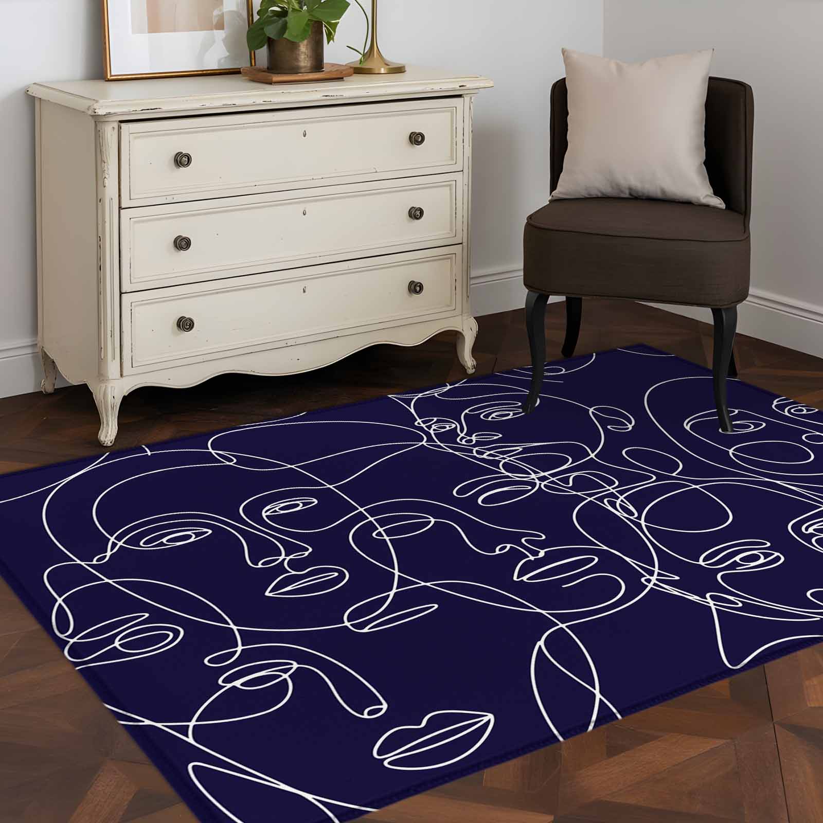 3'x5' Area Rugs, Abstract Style Indoor Outdoor Area Rug for Living Room ...