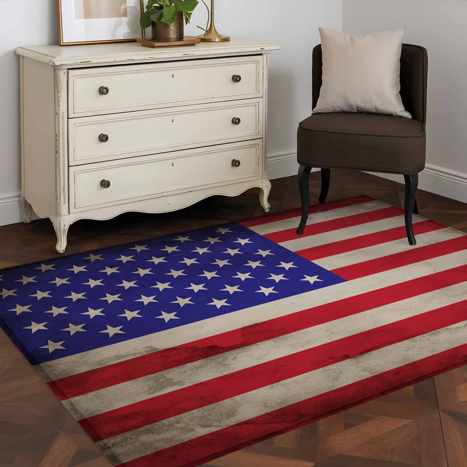 3'x5' Area Rugs, American Flag Indoor Outdoor Area Rug for Living Room ...