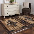 thumbnail image 1 of 3'x5' Area Rugs, Barn Door Indoor Outdoor Area Rug for Living Room Bedroom, Farmhouse Wooden Grain Rustic Tribal Pattern Washable Bathroom Rugs Kitchen Floor Carpet Mats Home Decor Aesthetic, 1 of 8