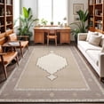 thumbnail image 1 of 3'x5' Area Rugs, Beige Boho Indoor Outdoor Area Rug for Living Room Bedroom, Southwestern Ethnic Abstract Art Washable Bathroom Rugs Kitchen Floor Carpet Mats Home Decor Aesthetic, 1 of 8