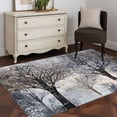 thumbnail image 1 of 3'x5' Area Rugs, Black Grey Forest Indoor Outdoor Area Rug for Living Room Bedroom, Vintage Watercolor Tree Tunk Washable Bathroom Rugs Kitchen Floor Carpet Mats Home Decor Aesthetic, 1 of 8