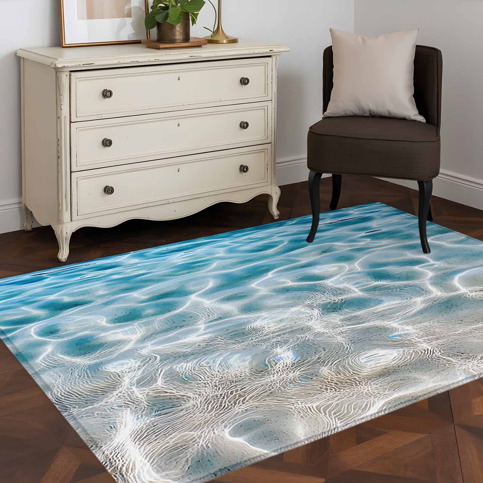 3'x5' Area Rugs, Blue Ocean Indoor Outdoor Area Rug for Living Room ...