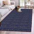 thumbnail image 1 of 3'x5' Area Rugs, Blue Yellow Geometric Indoor Outdoor Area Rug for Living Room Bedroom, Modern Abstract Art Striped Washable Bathroom Rugs Kitchen Floor Carpet Mats Home Decor Aesthetic, 1 of 8