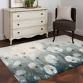 thumbnail image 1 of 3'x5' Area Rugs, Botanical White Floral Indoor Outdoor Area Rug for Living Room Bedroom, Abstract Oil Painting Plant Washable Bathroom Rugs Kitchen Floor Carpet Mats Home Decor Aesthetic, 1 of 8