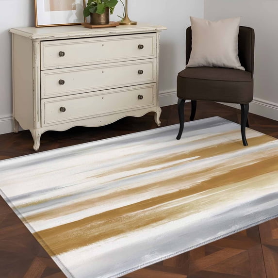 3'x5' Area Rugs, Brown Gray White Indoor Outdoor Area Rug for Living ...