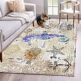 thumbnail image 1 of 3'x5' Area Rugs, Coastal Seahorse Indoor Outdoor Area Rug for Living Room Bedroom, Vintage Nautical Summer Beach Starfish Washable Bathroom Rugs Kitchen Floor Carpet Mats Home Decor Aesthetic, 1 of 8