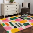 thumbnail image 1 of 3'x5' Area Rugs, Colorful Geometric Abstract Indoor Outdoor Area Rug for Living Room Bedroom, Minimalist Modern Art Washable Bathroom Rugs Kitchen Floor Carpet Mats Home Decor Aesthetic, 1 of 8