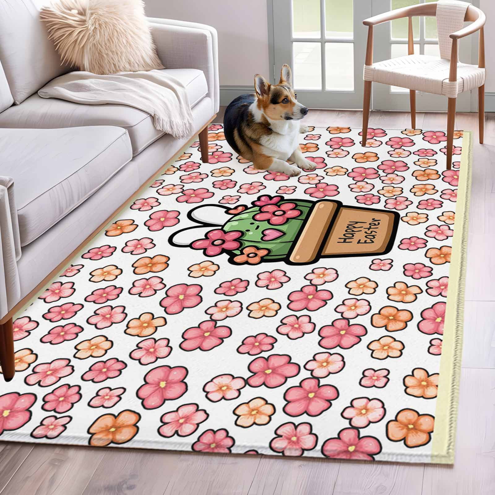 3'x5' Area Rugs, Easter Indoor Outdoor Area Rug for Living Room Bedroom ...