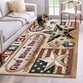 thumbnail image 1 of 3'x5' Area Rugs, Farmhouse 4th of July Indoor Outdoor Area Rug for Living Room Bedroom, American Country Star Rustic Washable Bathroom Rugs Kitchen Floor Carpet Mats Home Decor Aesthetic, 1 of 8