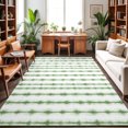 thumbnail image 1 of 3'x5' Area Rugs, Green Stripes Indoor Outdoor Area Rug for Living Room Bedroom, Farmhouse Modern Abstract Art Washable Bathroom Rugs Kitchen Floor Carpet Mats Home Decor Aesthetic, 1 of 8