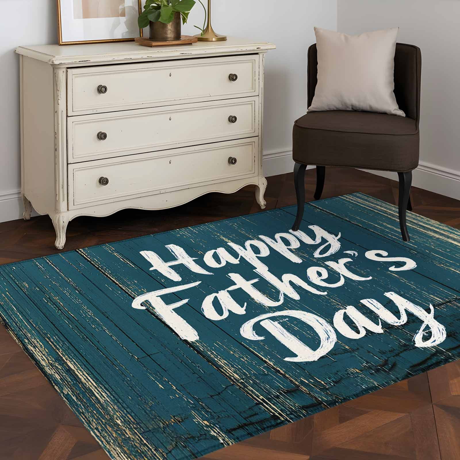 3'x5' Area Rugs, Happy Father's Day Indoor Outdoor Area Rug for Living ...