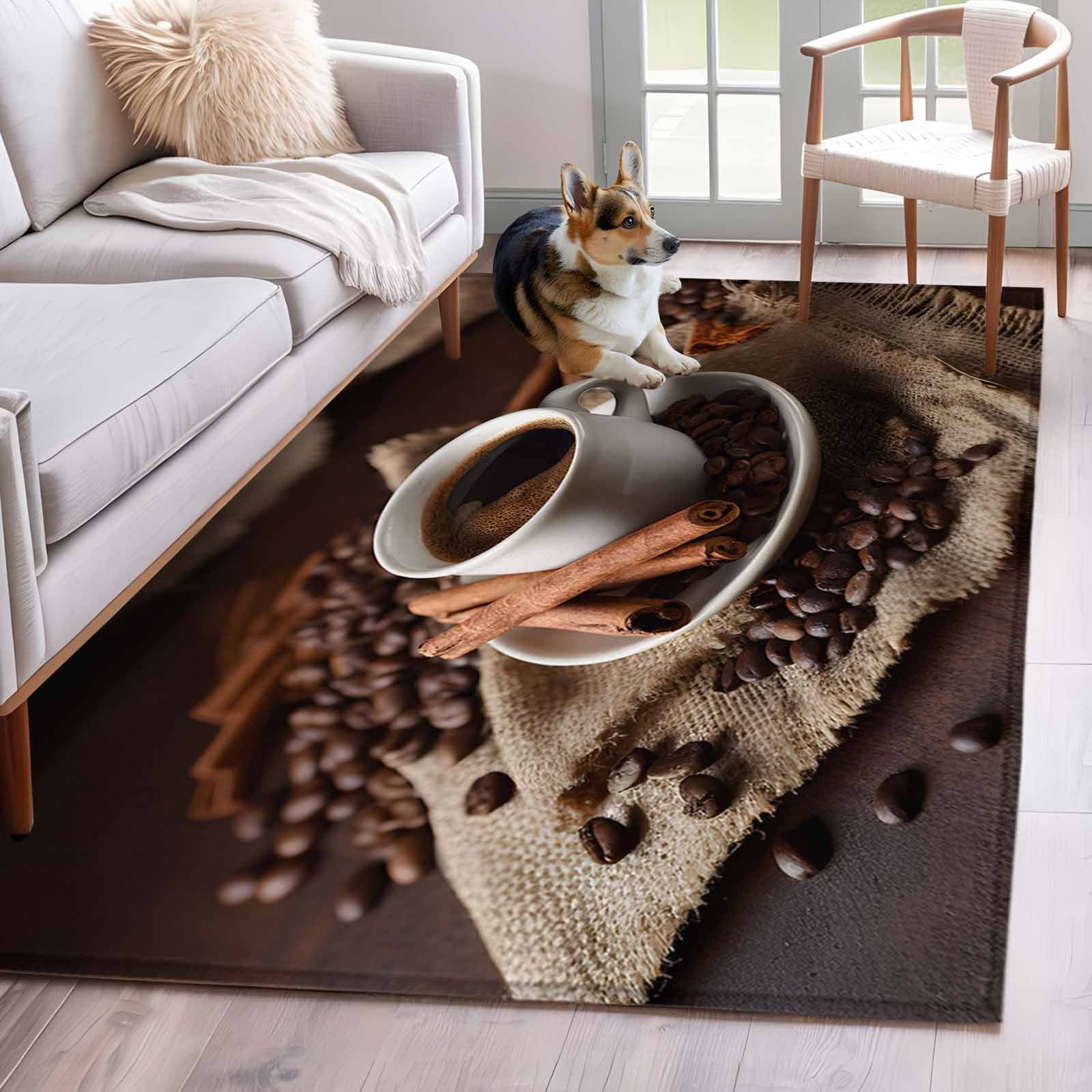 Coffee Room Rug 3'x5' Area Rugs, Hot Coffee Indoor Outdoor Area Rug for Living Room ...