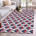 thumbnail image 1 of 3'x5' Area Rugs, Navy Blue Red Boat Indoor Outdoor Area Rug for Living Room Bedroom, Nautical Anchor Rudder Coastal Washable Bathroom Rugs Kitchen Floor Carpet Mats Home Decor Aesthetic, 1 of 8