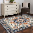 thumbnail image 1 of 3'x5' Area Rugs, Orange Blue Boho Southwestern Indoor Outdoor Area Rug for Living Room Bedroom, Ethnic Rustic Classical Washable Bathroom Rugs Kitchen Floor Carpet Mats Home Decor Aesthetic, 1 of 8