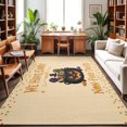 thumbnail image 1 of 3'x5' Area Rugs, Orange Halloween Indoor Outdoor Area Rug for Living Room Bedroom, Pumpkins Spooky Spiders Candy Polka Dot Washable Bathroom Rugs Kitchen Floor Carpet Mats Home Decor Aesthetic, 1 of 8