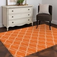 thumbnail image 1 of 3'x5' Area Rugs, Orange Stripes Indoor Outdoor Area Rug for Living Room Bedroom, Simple Geometric Modern Monochrome Washable Bathroom Rugs Kitchen Floor Carpet Mats Home Decor Aesthetic, 1 of 8