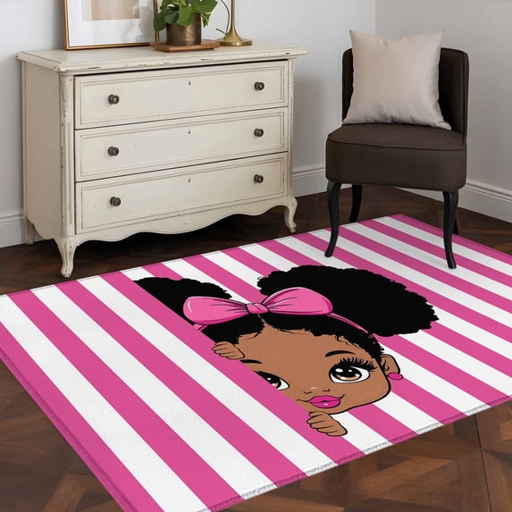 3'x5' Area Rugs, Pink Stripes Indoor Outdoor Area Rug for Living Room ...