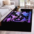 thumbnail image 1 of 3'x5' Area Rugs, Purple Dinosaur Indoor Outdoor Area Rug for Living Room Bedroom, JUST A Boy Who Loves Dinosaur Jungle Animals Washable Bathroom Rugs Kitchen Floor Carpet Mats Home Decor Aesthetic, 1 of 8