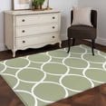 thumbnail image 1 of 3'x5' Area Rugs, Sage Green Abstract Indoor Outdoor Area Rug for Living Room Bedroom, Modern White Geometric Twisted Art Washable Bathroom Rugs Kitchen Floor Carpet Mats Home Decor Aesthetic, 1 of 8