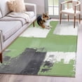 thumbnail image 1 of 3'x5' Area Rugs, Sage Green Grey Indoor Outdoor Area Rug for Living Room Bedroom, Oil Painted Geometric Modern Abstract Washable Bathroom Rugs Kitchen Floor Carpet Mats Home Decor Aesthetic, 1 of 8