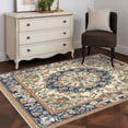 thumbnail image 1 of 3'x5' Area Rugs, Boho Southwestern Indoor Outdoor Area Rug for Living Room Bedroom, Heritage Antique Country Blue Washable Bathroom Rugs Kitchen Floor Carpet Mats Home Decor Aesthetic, 1 of 8