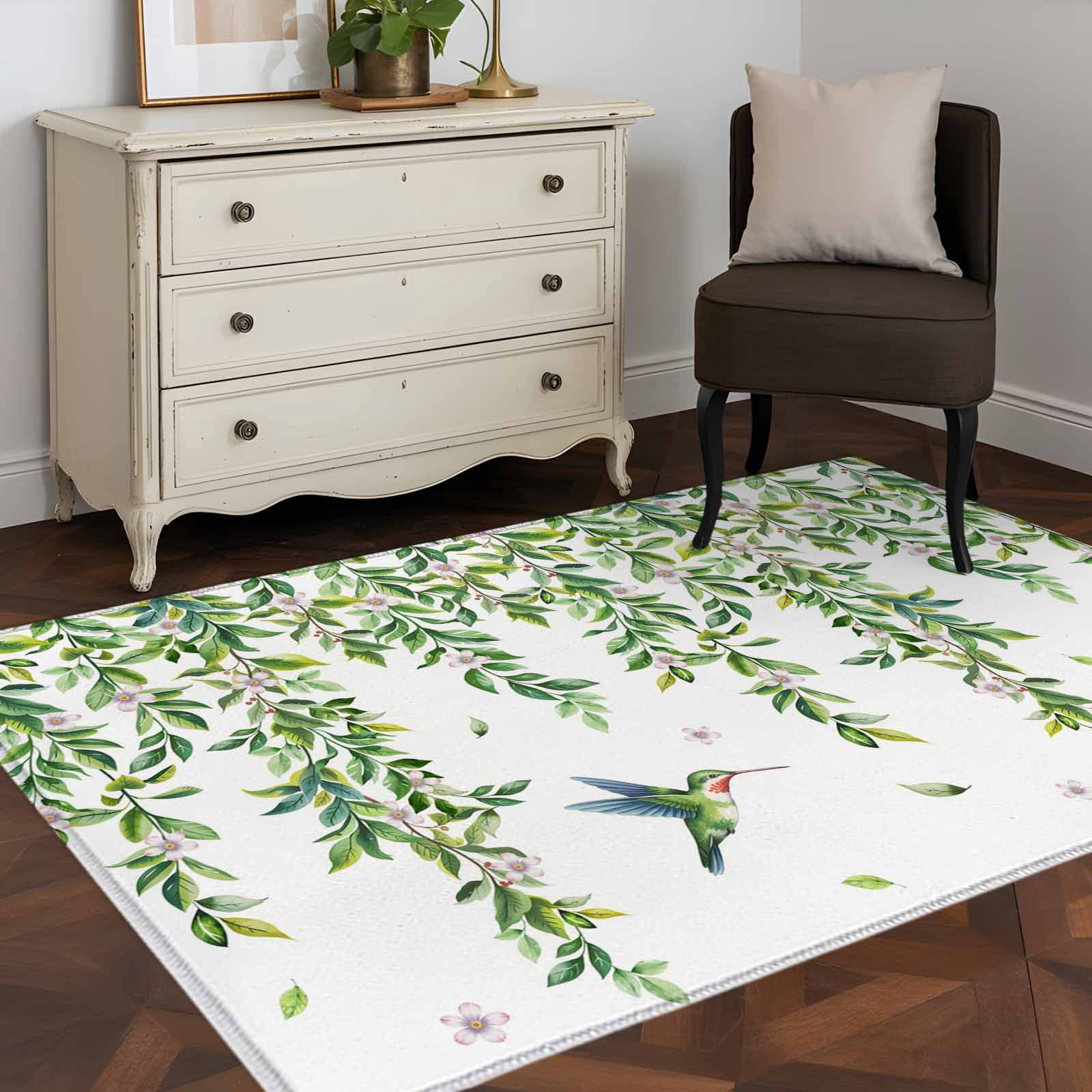 3'x5' Area Rugs, Spring Botanical Indoor Outdoor Area Rug for Living ...