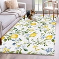 thumbnail image 1 of 3'x5' Area Rugs, Summer Lemon Indoor Outdoor Area Rug for Living Room Bedroom, Yellow Spring Floral Botanical Washable Bathroom Rugs Kitchen Floor Carpet Mats Home Decor Aesthetic, 1 of 8