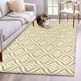 thumbnail image 1 of 3'x5' Area Rugs, Yellow Geometric Indoor Outdoor Area Rug for Living Room Bedroom, Contemporary Art Modern Abstract Washable Bathroom Rugs Kitchen Floor Carpet Mats Home Decor Aesthetic, 1 of 8