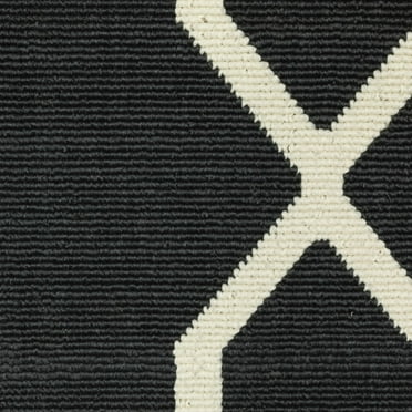 3'x5' Black and Ivory Trellis Indoor Outdoor Area Rug - 3'6" 3'6" 2' x 3' N/A N/A