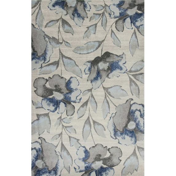 3'x5' Grey or Blue Amira Polypropylene Area Rug
