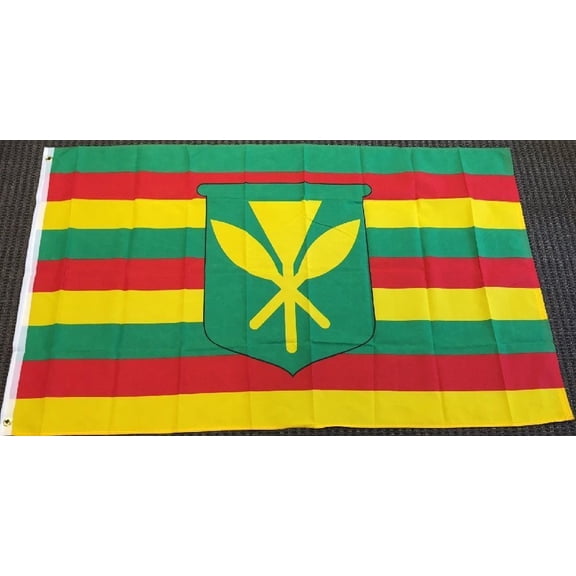 3'x5' KANAKA MAOLI TRUE PEOPLE FLAG NATIVE HAWAII US STATE BANNER KAMEHAMEHA 3X5