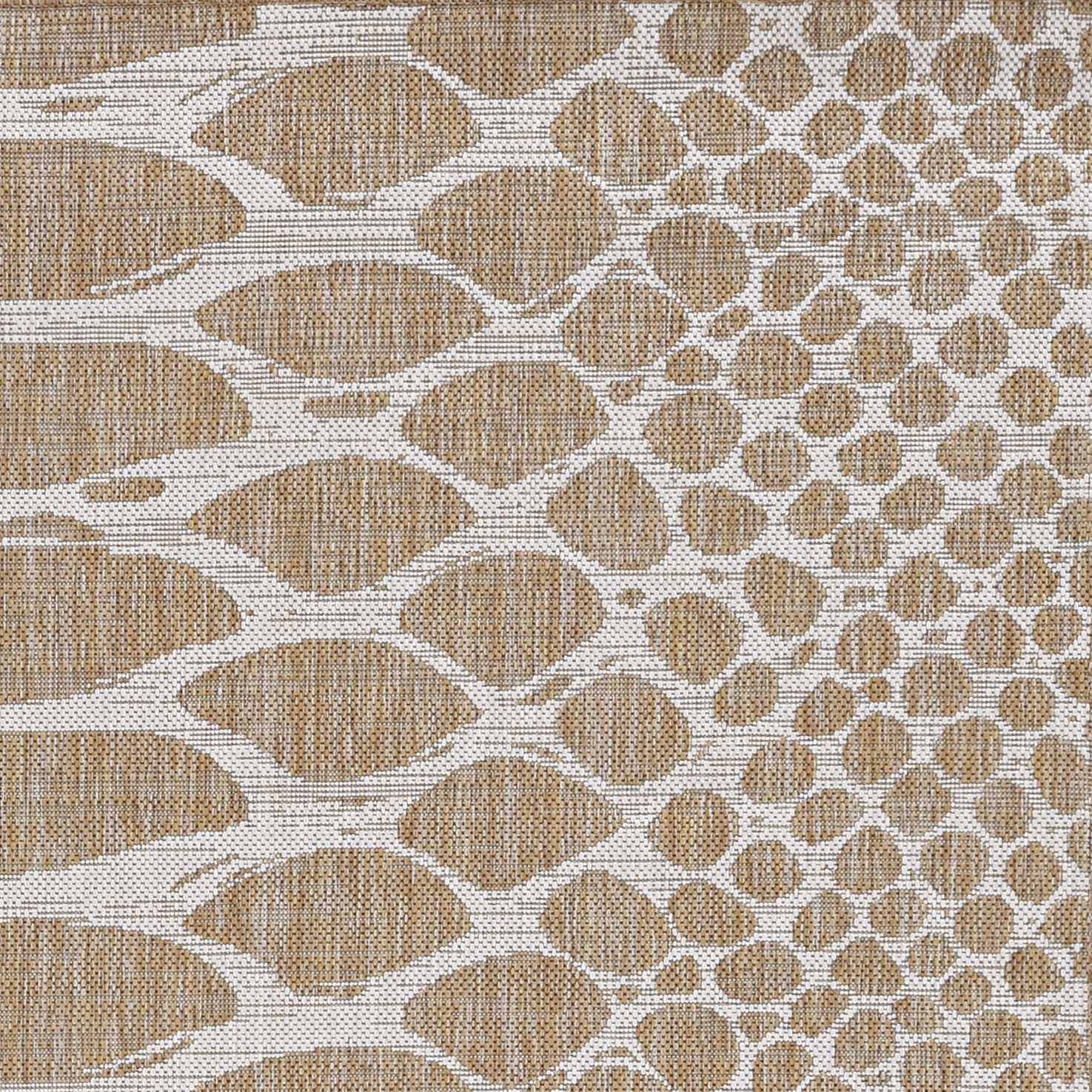 3'X5' Natural Ivory Machine Woven Uv Treated Snake Print Indoor Outdoor Area Rug 3'X5' Natural Ivory Machine Woven Uv Treated Snake Print Indoor Outdoor Area Rug