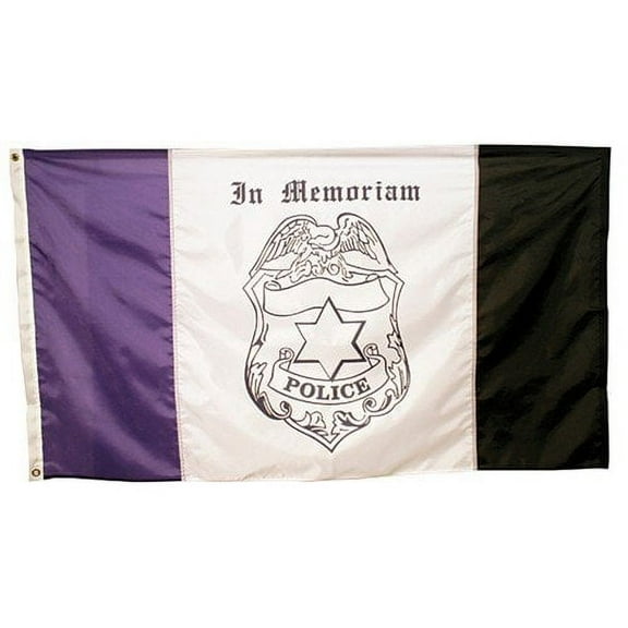 3'x5' Nylon Policeman Mourning Flag