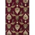 thumbnail image 1 of 3'x5' Red Machine Woven Floral Traditional Indoor Accent Rug, 1 of 4
