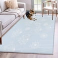 thumbnail image 1 of 3'x5' Rug for Living Room Bedroom, Blue Dandelion Washable Area Rugs Non-Slip Carpet Mats, Spring Modern Minimalist Country Flower Indoor Low Pile Area Rug Runner for Kitchen, Mudroom, 1 of 8
