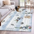 thumbnail image 1 of 3'x5' Rug for Living Room Bedroom, Christmas Washable Area Rugs Non-Slip Carpet Mats, Xmas Pine Cones Starfish Conch Gifts Light Blue Indoor Low Pile Area Rug Runner for Kitchen, Mudroom, 1 of 8
