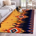 thumbnail image 1 of 3'x5' Rug for Living Room Bedroom, Ethnic Boho Washable Area Rugs Non-Slip Carpet Mats, Vintage Abstract Geometric Textured Indoor Low Pile Area Rug Runner for Kitchen, Mudroom, 1 of 8