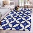 thumbnail image 1 of 3'x5' Rug for Living Room Bedroom, Retro Rhombus Washable Area Rugs Non-Slip Carpet Mats, Morocco Abstract Geometric Art Navy Blue Indoor Low Pile Area Rug Runner for Kitchen, Mudroom, 1 of 8