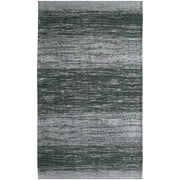 3'x5' Rugs for Entryway Grey Non Skid Machine Washable - Abstract Stripe Design - Flat Weave - Living Room Area Rug Gray Charcoal for Home Indoor Floor