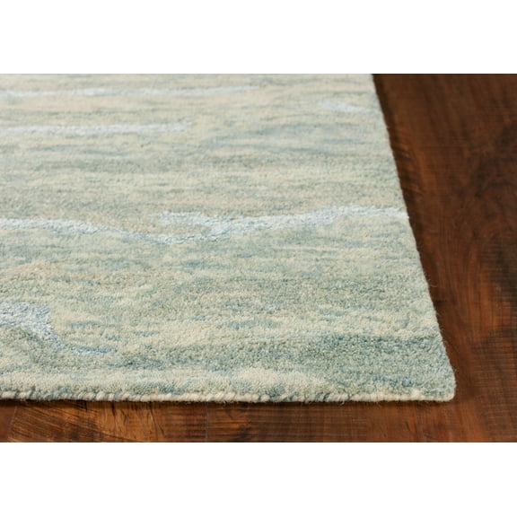 3'x5' Seafoam Blue Hand Tufted Abstract Indoor Area Rug
