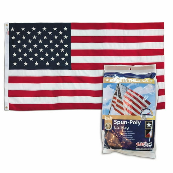 3'x5' Spun Grommeted Polyester American Flag by Betsy Flags