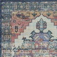 thumbnail image 1 of 3'x5' Teal Blue Machine Woven Diamond Medallion Indoor Area Rug, 1 of 3
