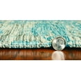 thumbnail image 1 of 3'x5' Teal Machine Woven UV Treated Abstract Brushstroke Indoor Outdoor Area Rug, 1 of 5